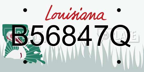 B56847Q Louisiana License Plate
