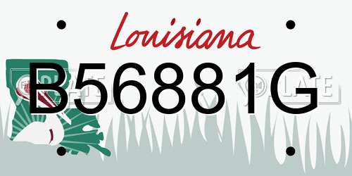 B56881G Louisiana License Plate