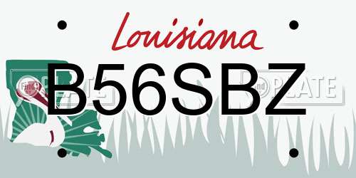 B56SBZ Louisiana License Plate