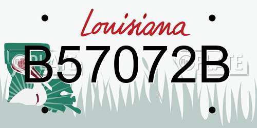 B57072B Louisiana License Plate