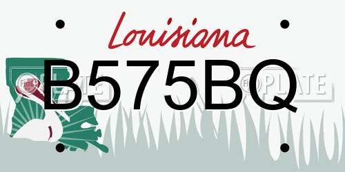 B575BQ Louisiana License Plate