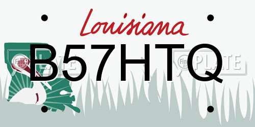B57HTQ Louisiana License Plate