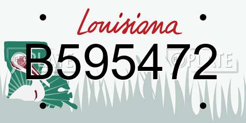 B595472 Louisiana License Plate