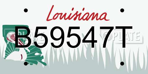 B59547T Louisiana License Plate