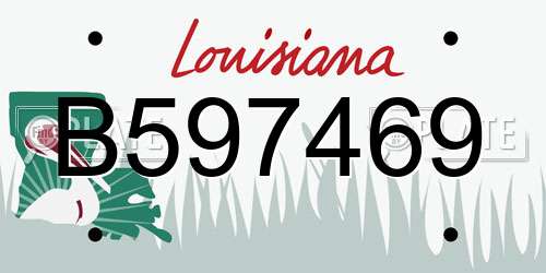 B597469 Louisiana License Plate