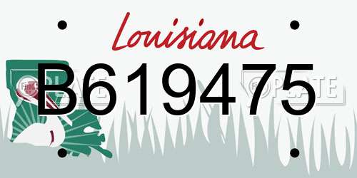B619475 Louisiana License Plate