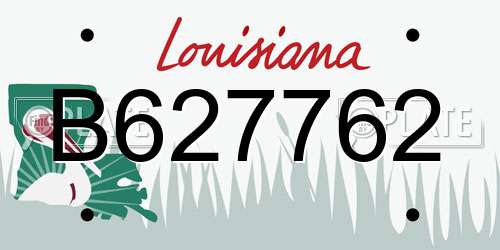 B627762 Louisiana License Plate