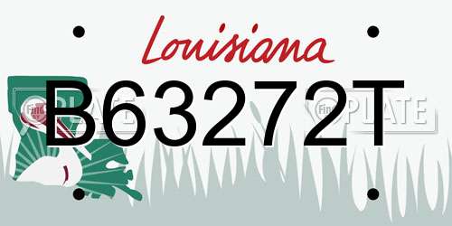 B63272T Louisiana License Plate