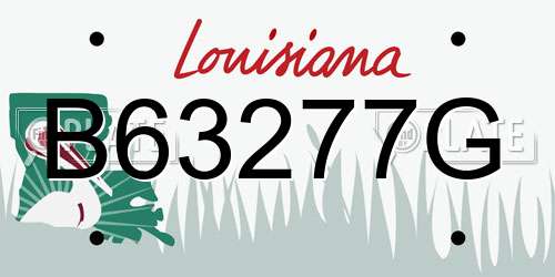 B63277G Louisiana License Plate