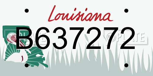 B637272 Louisiana License Plate