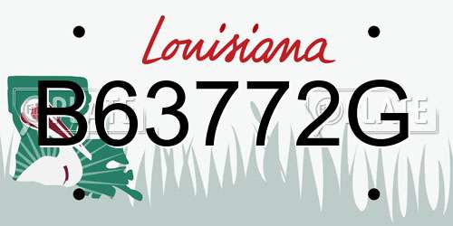 B63772G Louisiana License Plate