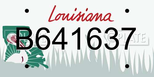 B641637 Louisiana License Plate