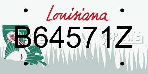 B64571Z Louisiana License Plate