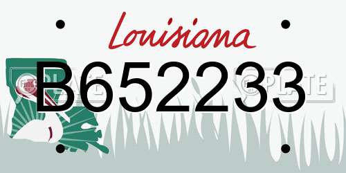 B652233 Louisiana License Plate