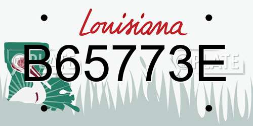 B65773E Louisiana License Plate