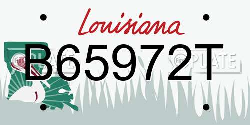 B65972T Louisiana License Plate