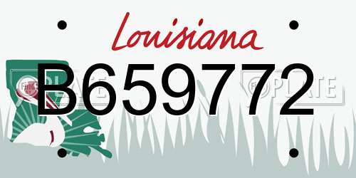 B659772 Louisiana License Plate