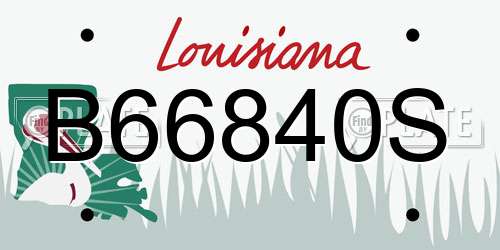 B66840S Louisiana License Plate