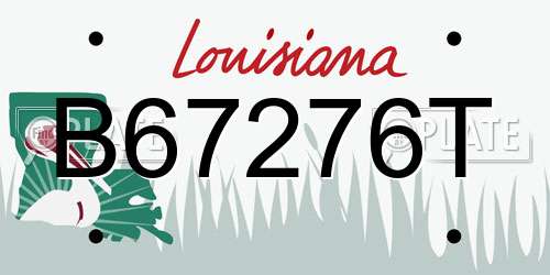 B67276T Louisiana License Plate