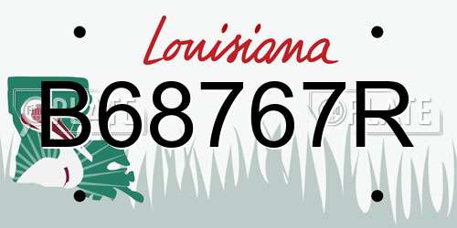 B68767R Louisiana License Plate