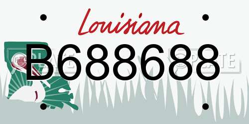B688688 Louisiana License Plate