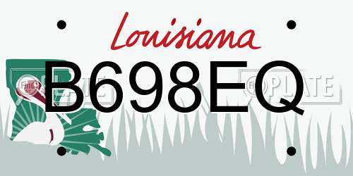 B698EQ Louisiana License Plate