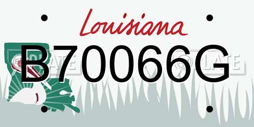 B70066G Louisiana License Plate