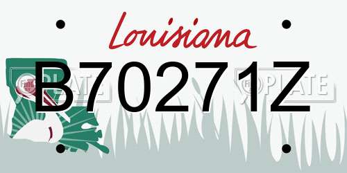 B70271Z Louisiana License Plate