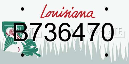 B736470 Louisiana License Plate