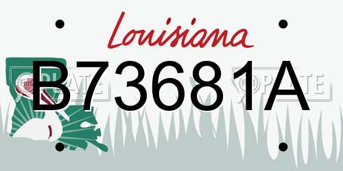B73681A Louisiana License Plate