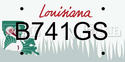 B741GS Louisiana License Plate