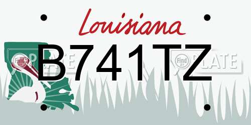 B741TZ Louisiana License Plate