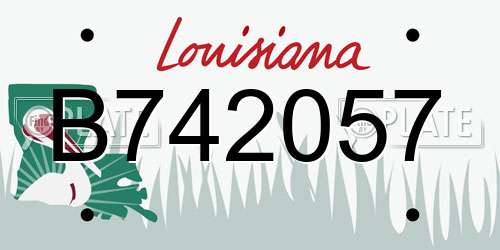 B742057 Louisiana License Plate