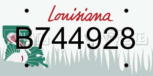 B744928 Louisiana License Plate