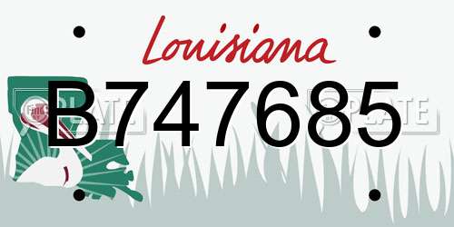 B747685 Louisiana License Plate