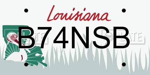 B74NSB Louisiana License Plate