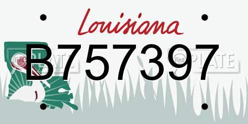 B757397 Louisiana License Plate