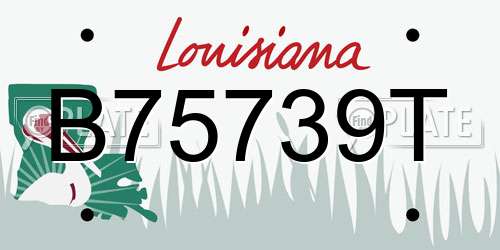 B75739T Louisiana License Plate