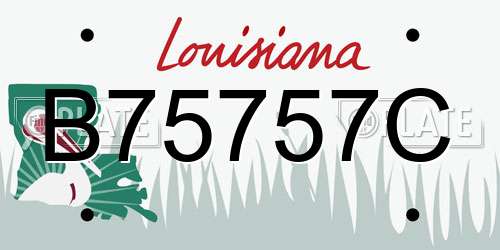 B75757C Louisiana License Plate