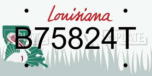 B75824T Louisiana License Plate