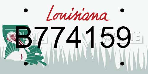 B774159 Louisiana License Plate