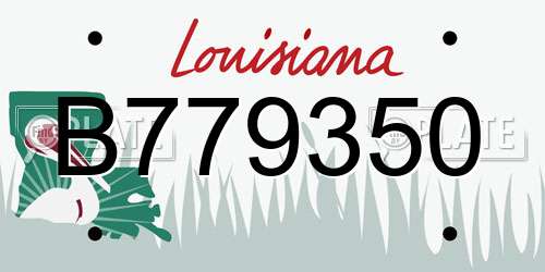 B779350 Louisiana License Plate