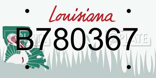 B780367 Louisiana License Plate