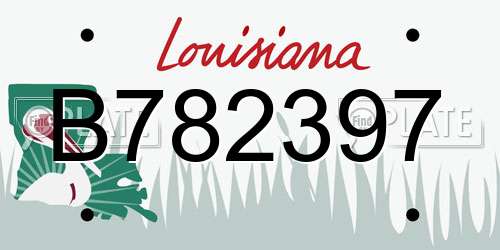 B782397 Louisiana License Plate