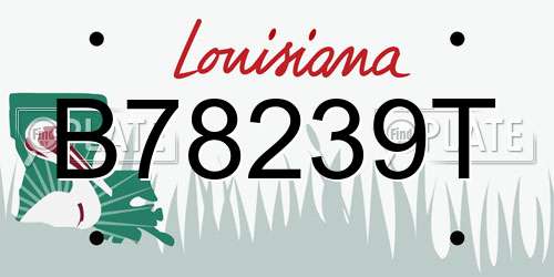 B78239T Louisiana License Plate