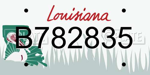 B782835 Louisiana License Plate