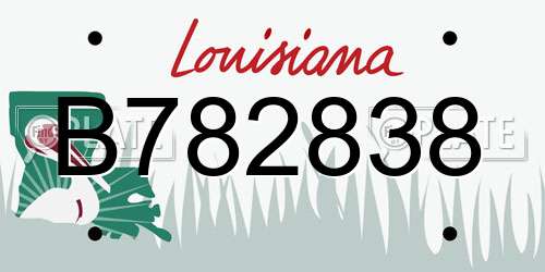 B782838 Louisiana License Plate
