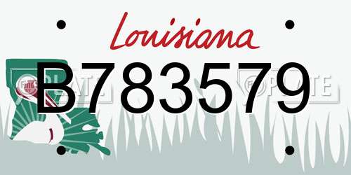 B783579 Louisiana License Plate