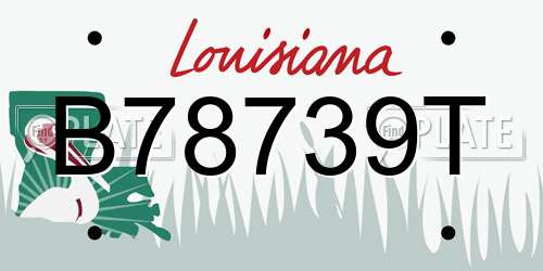 B78739T Louisiana License Plate