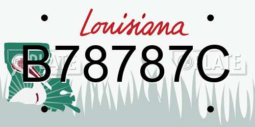 B78787C Louisiana License Plate